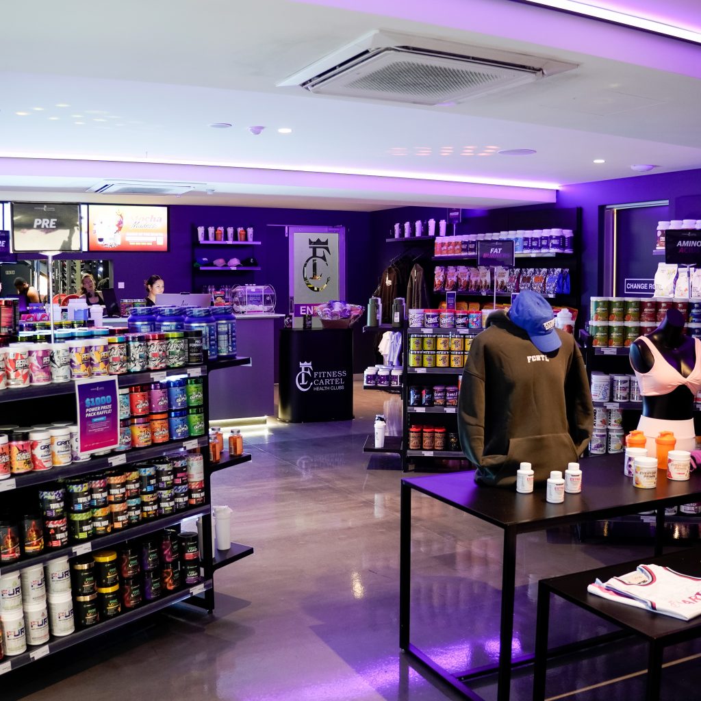 Holmview gym reception, apparel and nutrition shop