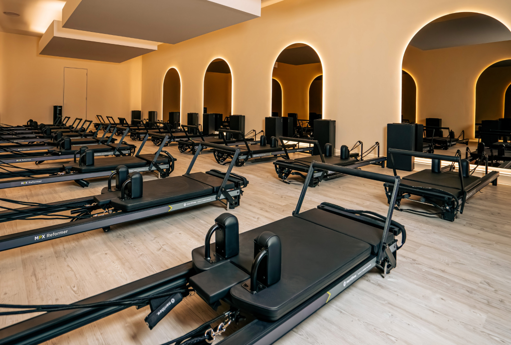Reformer Pilates studio beds at fitness cartel